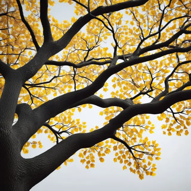 Golden leaves represent commercial loans on a flourishing financial tree