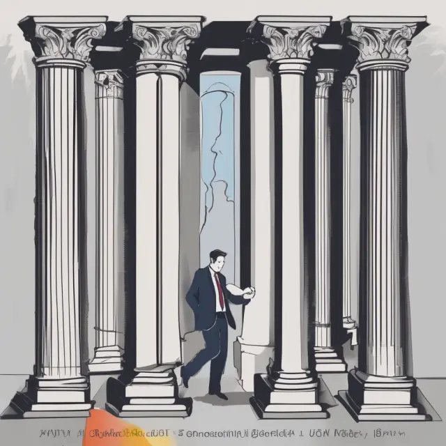 Business pillars with different types of insurance policies as shields against unexpected risks