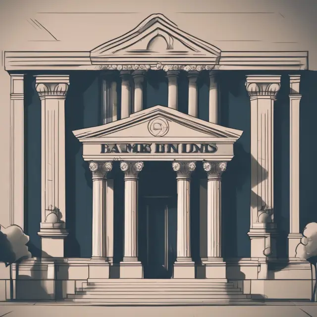 A stable structure with mortgages, auto loans, personal loans, and small business loans depicted as pillars supporting a growing economy.