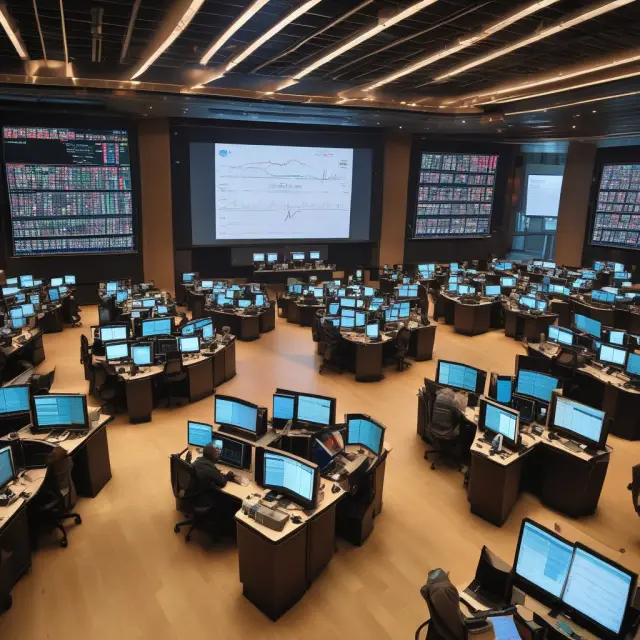 Traders at a modern trading floor engage with electronic screens and devices, symbolizing the shift of commercial paper transactions to digital platforms