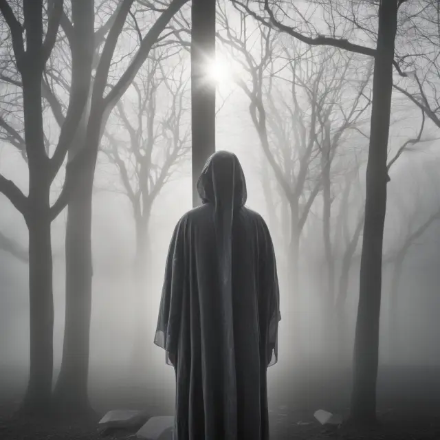 An image of a veiled figure standing amidst foggy conditions, symbolizing the lack of transparency surrounding commingled funds.