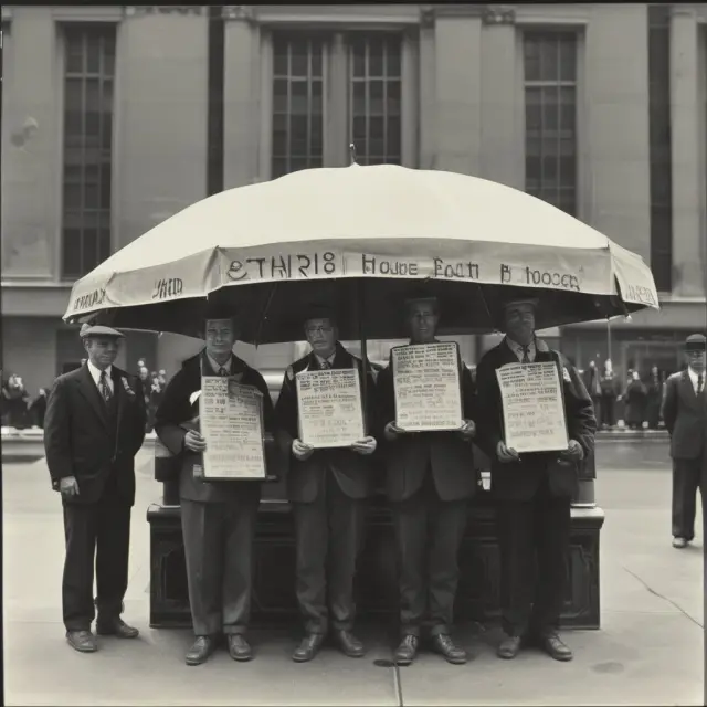 Farmers selling futures contracts under the umbrella of CBOT tower - Commodity markets, exchanges, and futures contracts