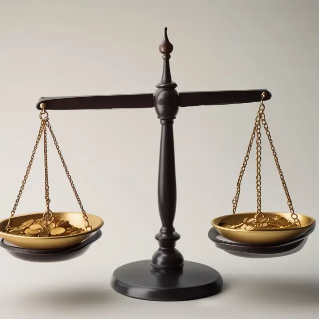 Scale representing investment in various commodities: Soft (wheat, sugar) vs. Hard (oil, gold)