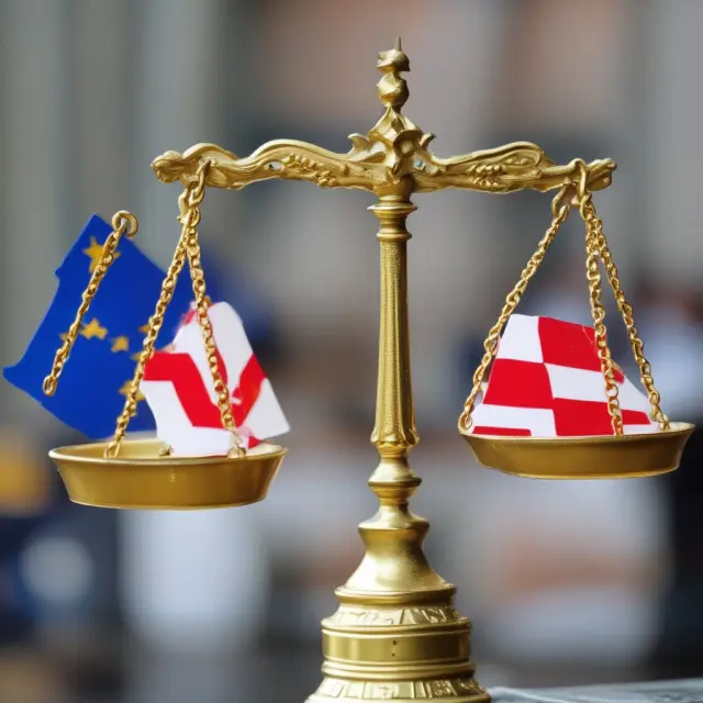 A golden scale balanced with Eurozone flags signifies the importance of meeting Common Equity Tier 1 (CET1) regulatory requirements for banking stability.