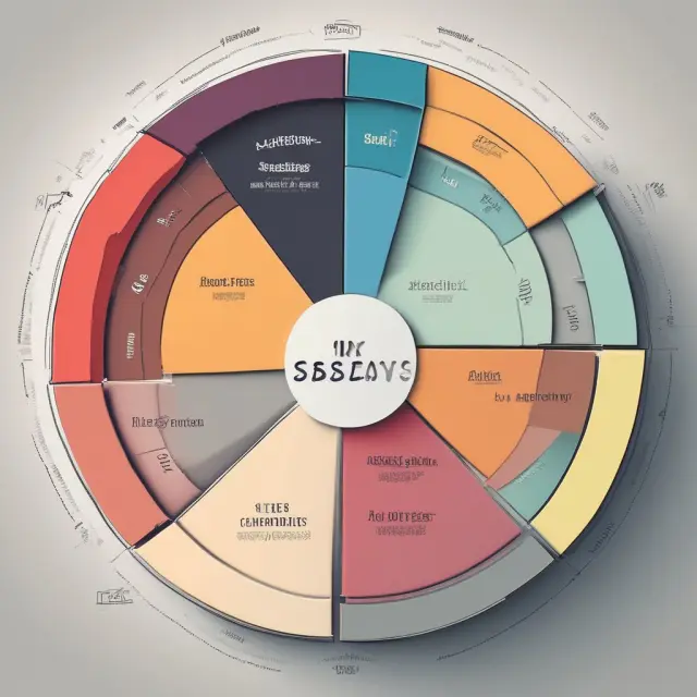 Pie chart depicting the common size balance sheet, where each slice represents an asset class as a percentage of total assets