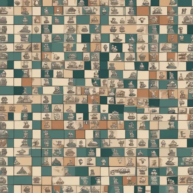 Common size income statements depicted as rook pieces on a chessboard, representing comparison and analysis among business logos