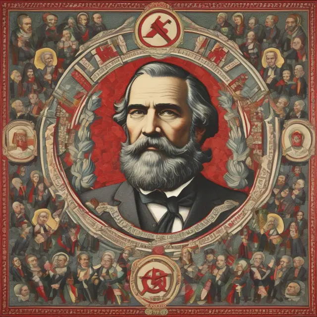 A vibrant mosaic symbolizing Marxist-Leninist ideology