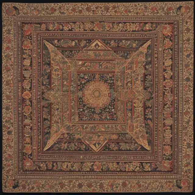 A visual metaphor for comparative advantage: Two nations weaving intricate tapestries; one with a vast labor force and lower material costs, the other focusing on innovation and advanced technology.