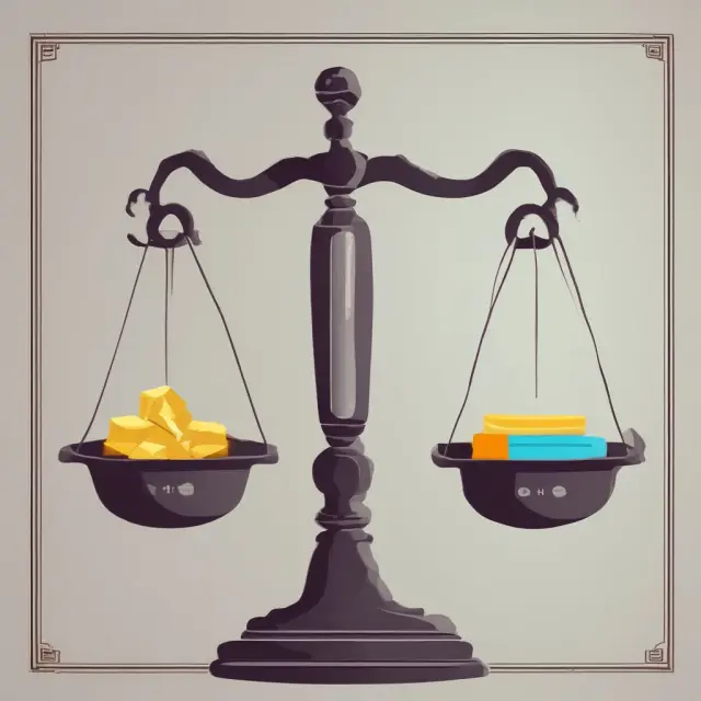 Scales weighing actual (monetary) and general (emotional) compensatory damages in civil lawsuits