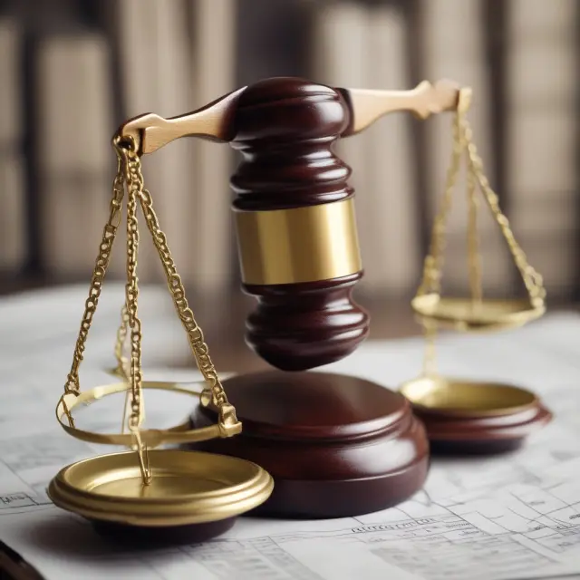 A set of justice scales with healthcare bills and compensatory damages shifting the balance, symbolizing the importance of fairness and affordability in the healthcare industry.