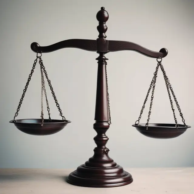 Scales representing compensatory damages, teetering between ethical concerns and fair compensation