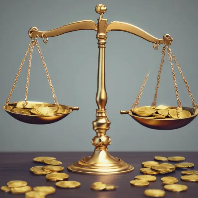 Golden coins symbolizing compensatory damages on justice scales, illustrating the balance between losses and compensation