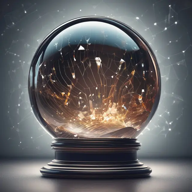 Crystal ball displaying future trends in competitive intelligence, symbolizing the importance of staying informed