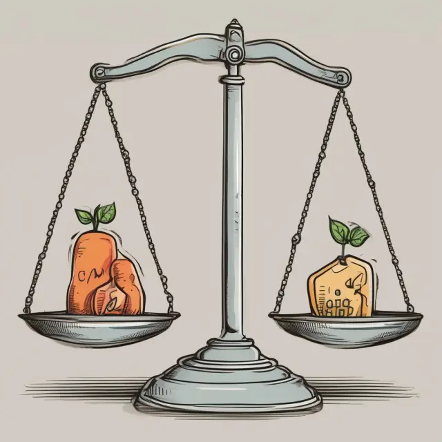 A pair of scales represents the comparison between Comp Sales Growth Rate and Total Sales Growth for retail analysis