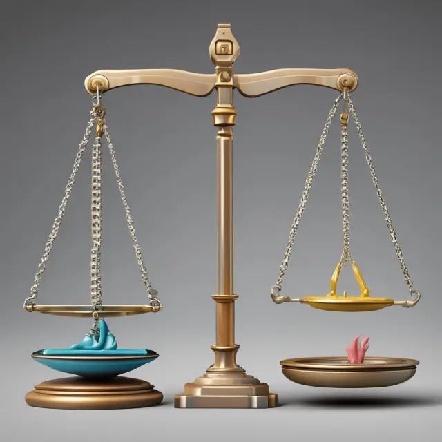 Scales with VaR and CVaR illustrating balanced risk assessment using both methods