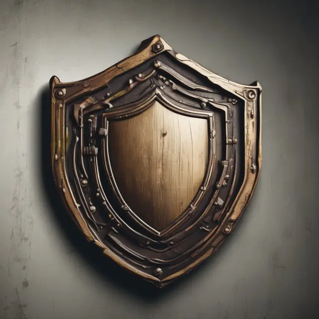 A knight wielding a shield inscribed with confidence intervals, safeguarding investors from the stormy sea of market uncertainties