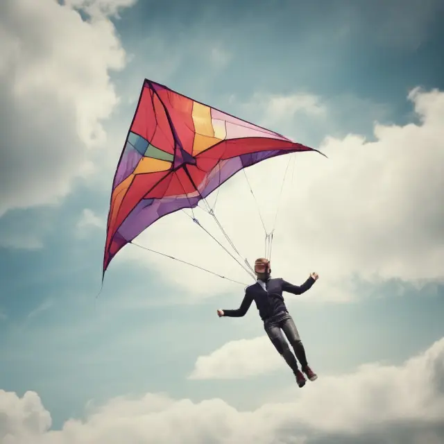 A colorful kite symbolizes ethical dilemmas, soaring between the clashing forces of personal and professional loyalty