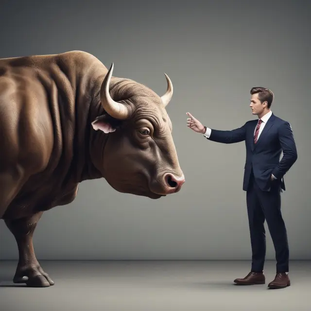 Investor merging two bull market graphs to form a stronger, unified asset allocation.