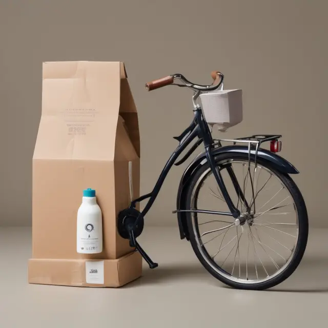 A rotating image featuring a bicycle representing durable goods, a milk carton symbolizing nondurable goods, and a service appointment calendar for service goods.