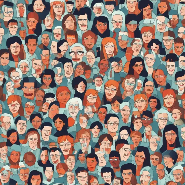 Vibrant image featuring a mosaic of people symbolizing various consumer behaviors, with various consumer goods interspersed