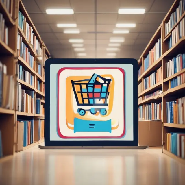 A serene ocean scene with e-commerce waves engulfing various consumer goods – symbolizing the profound impact on purchasing behavior and sales trends.