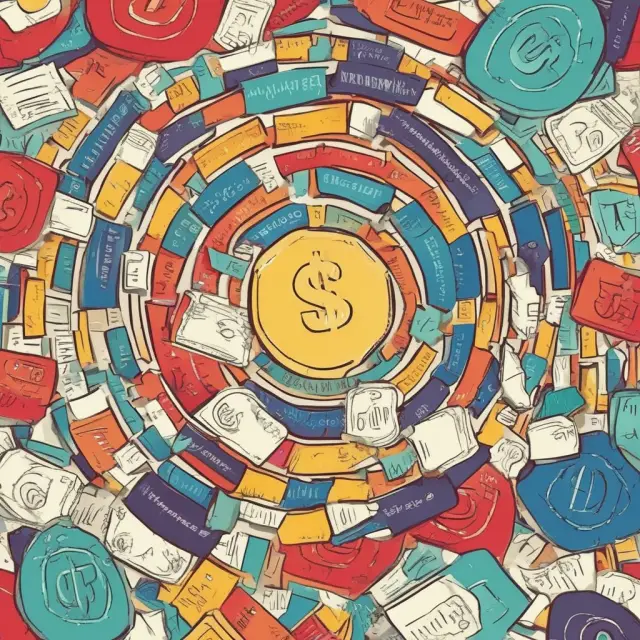 An image of a swirling vortex with intertwining streams representing installment loans and revolving credit.