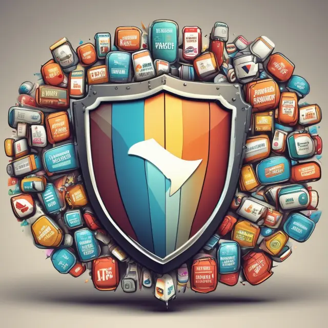 A shield composed of essential goods, such as food, beverages, and household items, protecting investors during market fluctuations