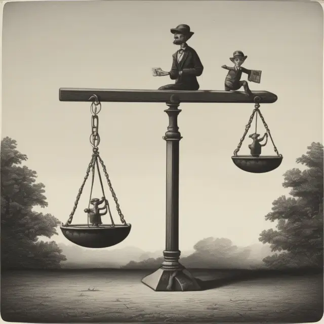 Seesaw representing consumption function: Income & Spending in equilibrium