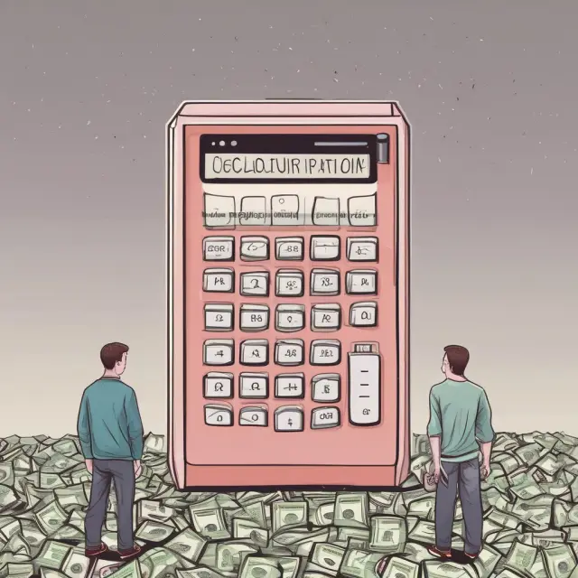 Person calculating the consumption function with real disposable income and marginal propensity to consume