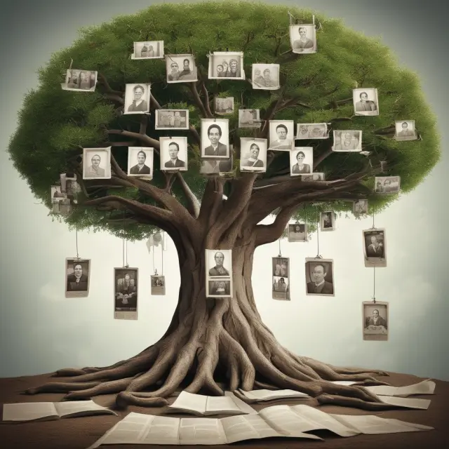 A tree with insurance policies and family mementos illustrating the importance of designating contingent beneficiaries for a lasting legacy