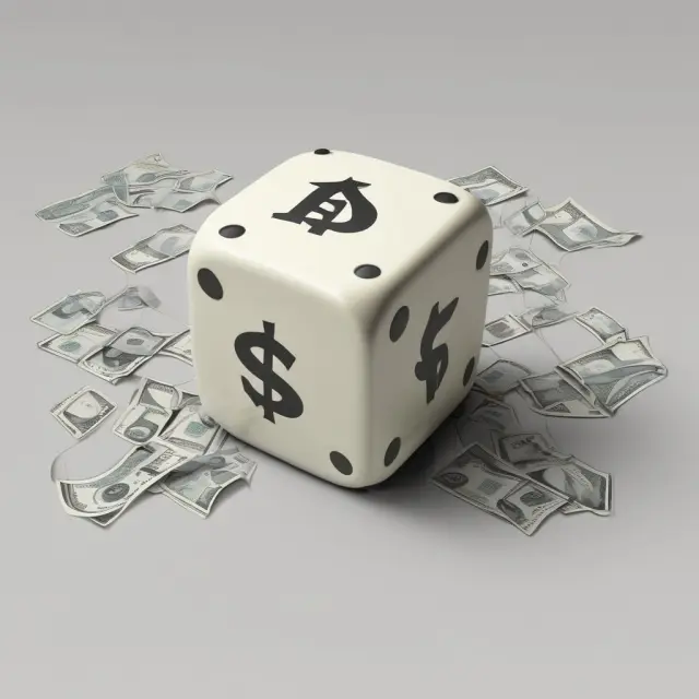 Dice with a dollar sign: Contingent asset realized and recorded as an asset.