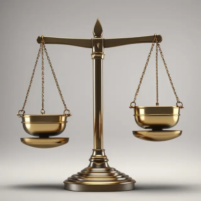 Balance scale weighing investment decisions with contingent assets, emphasizing informed decision making