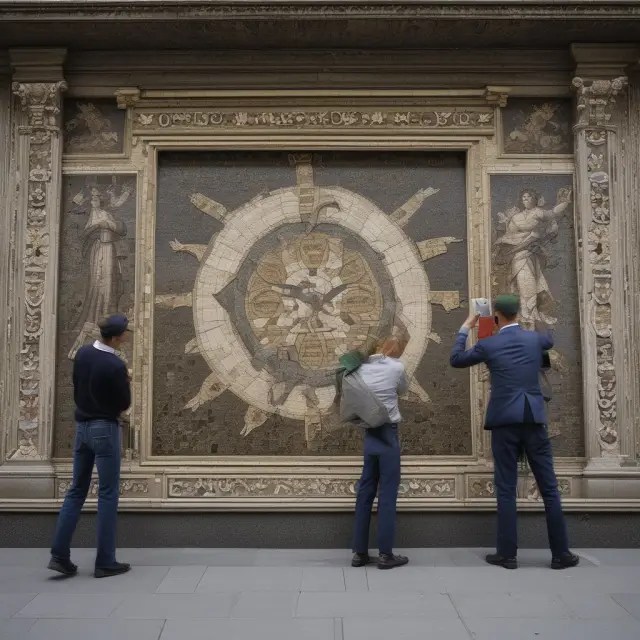 Swiss regulators dismantling a fragile mosaic mural depicting Credit Suisse