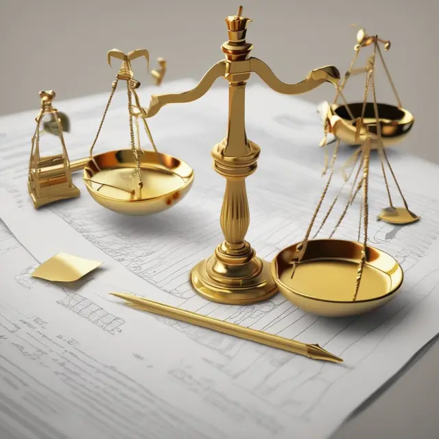 Image of a golden balance scale with contra accounts represented by a larger weight on one side, emphasizing their significance.