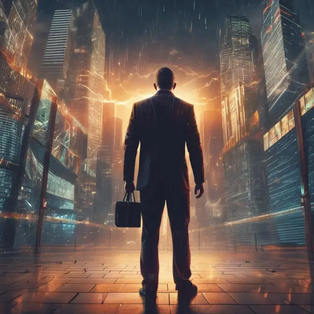 A regulated CFD broker represented by a sturdy shield, protecting investors from the unpredictable financial markets, contrasted with an unregulated broker symbolized by a fragile umbrella