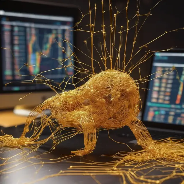 Traders strategizing around a table, with threads representing successful CFD trading techniques - range trading, trend following, mean reversion, and arbitrage.