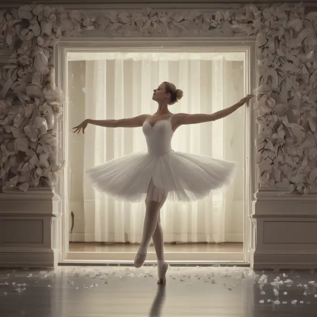 Two dancers gracefully performing a ballet, one contracting while the other expands, representing monetary policy