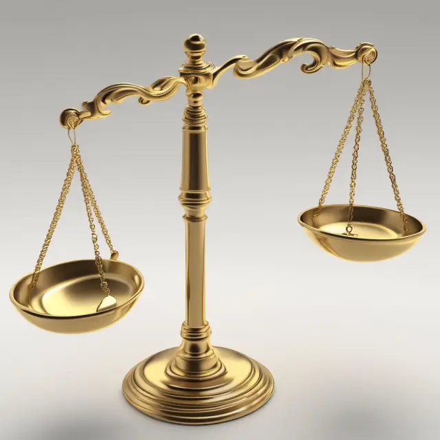 Golden scales balance shares (common stock) with investors
