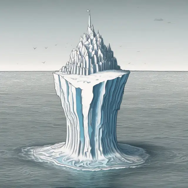 An iceberg representing shareholders