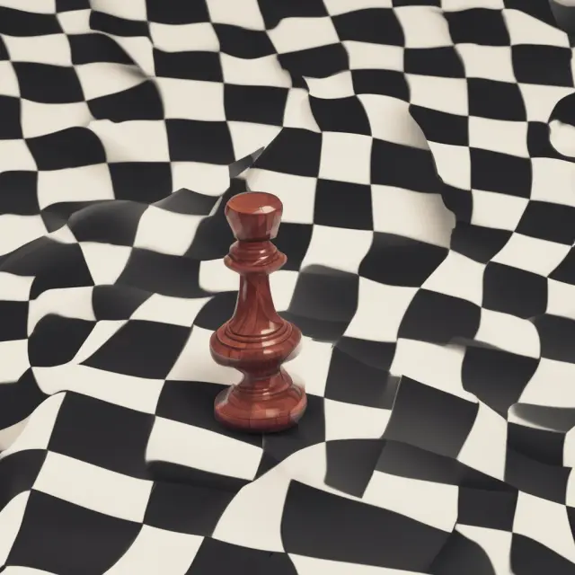 Two loans, one conventional and the other government-backed, engage in a metaphorical debate on a checkered board, illustrating their differences.