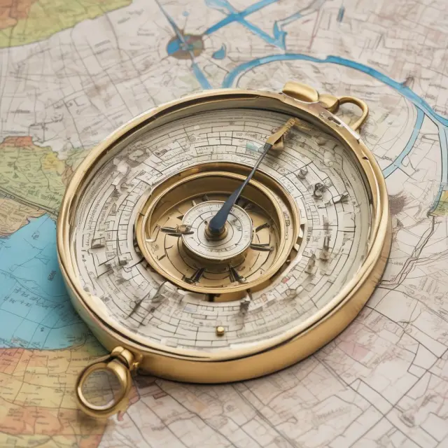 A homebuyer holds a compass and map, signifying preparation and guidance while facing challenges in a labyrinth representing conventional mortgage risks.