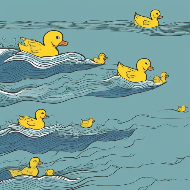 Bond A (neg convex) as a rubber duck bobbing intensely; Bond B (pos convex) stable amidst interest rate waves