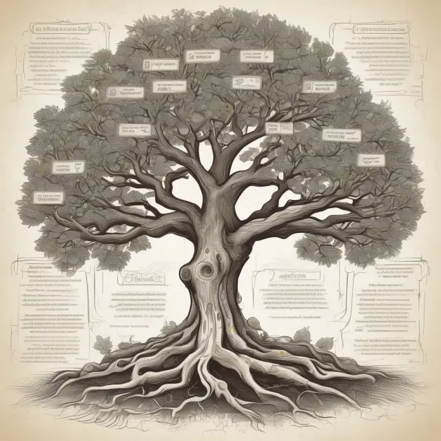 Tree representing education (knowledge), experience, and certifications growing towards becoming a Chief Operating Officer