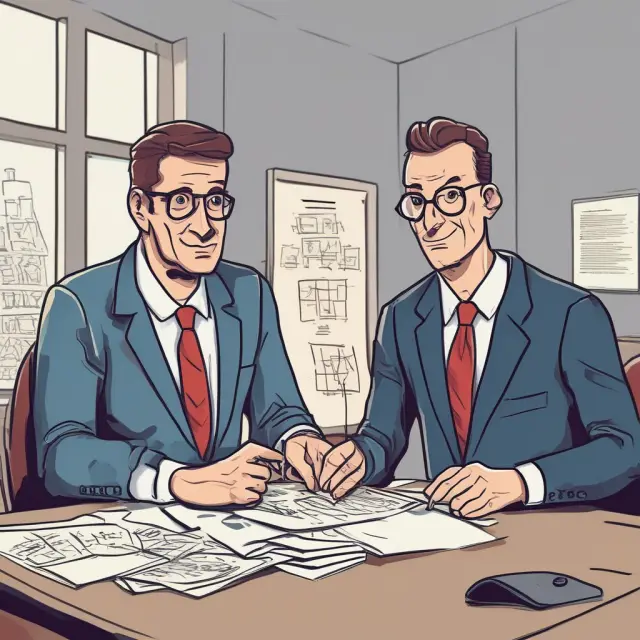 An accountant deceptively weighing expenses between 