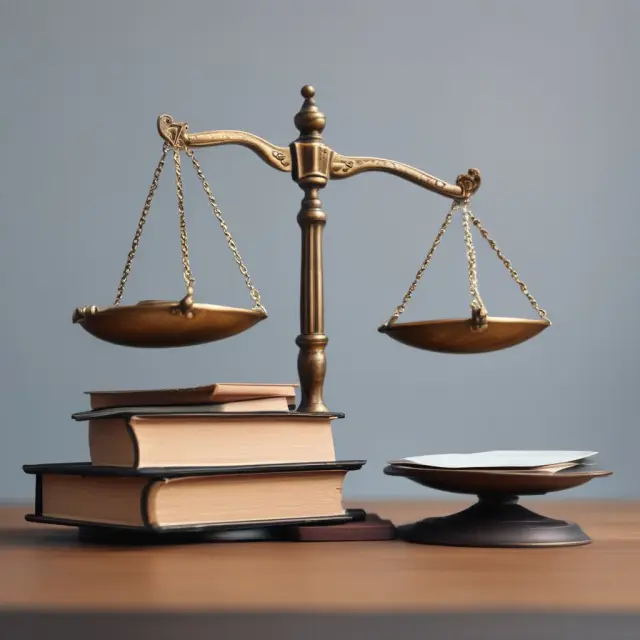 An image of a scale with copyrighted books on one side, tipping towards the side of legal justice
