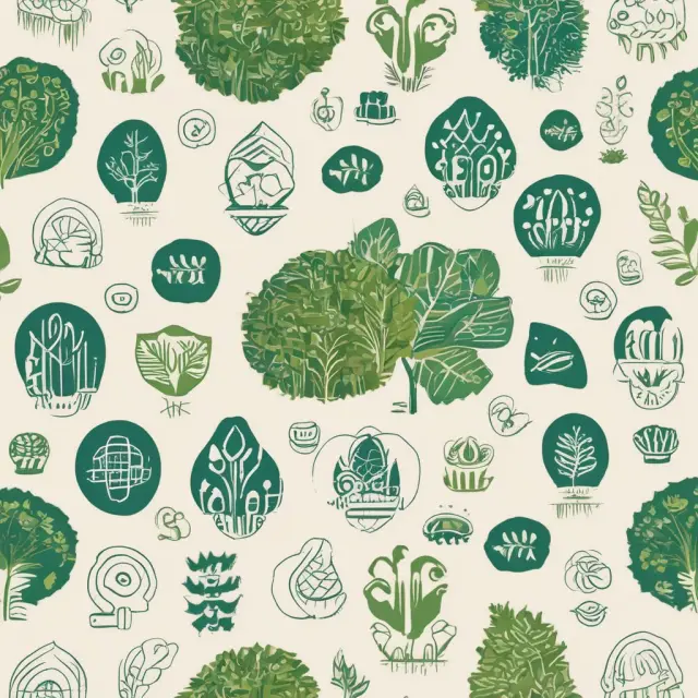 A lush garden filled with blooming flowers, each bearing the logos of socially responsible companies like Starbucks, Ben & Jerry