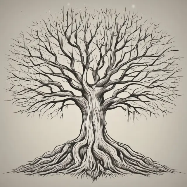 Visualization of a tree representing the clear chain-of-command and efficient communication within a small business