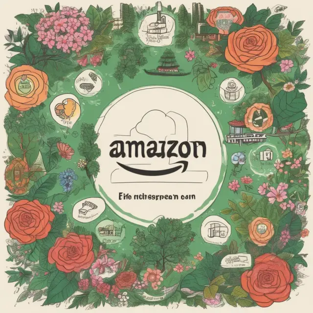Five thriving trees symbolizing companies (Amazon, Apple, Microsoft, Alibaba, Google) illustrating successful corporate finance strategies