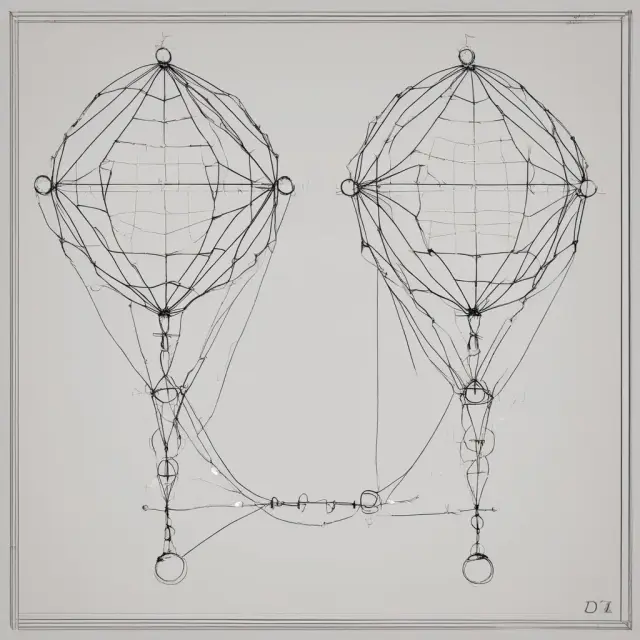 An illustration of two connected pendulums swinging together, representing the concepts of correlation and covariance in finance.