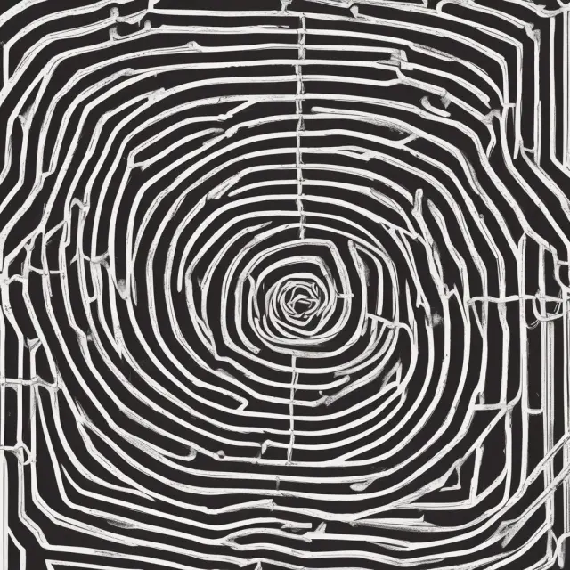 A maze filled with labyrinthine corridors representing various costs in cost accounting: fixed, variable, operating, direct, and indirect.